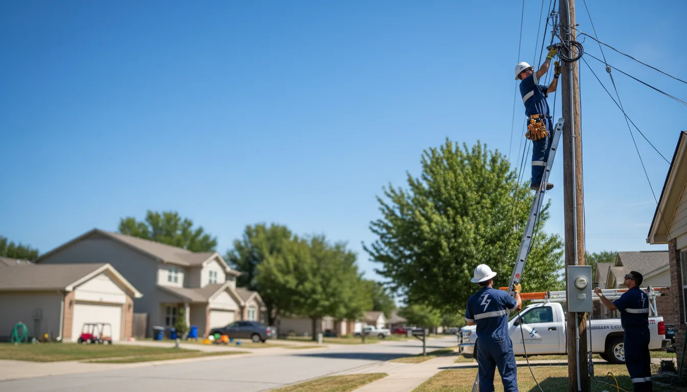 Residential electrician providing installation services in Strum, WI